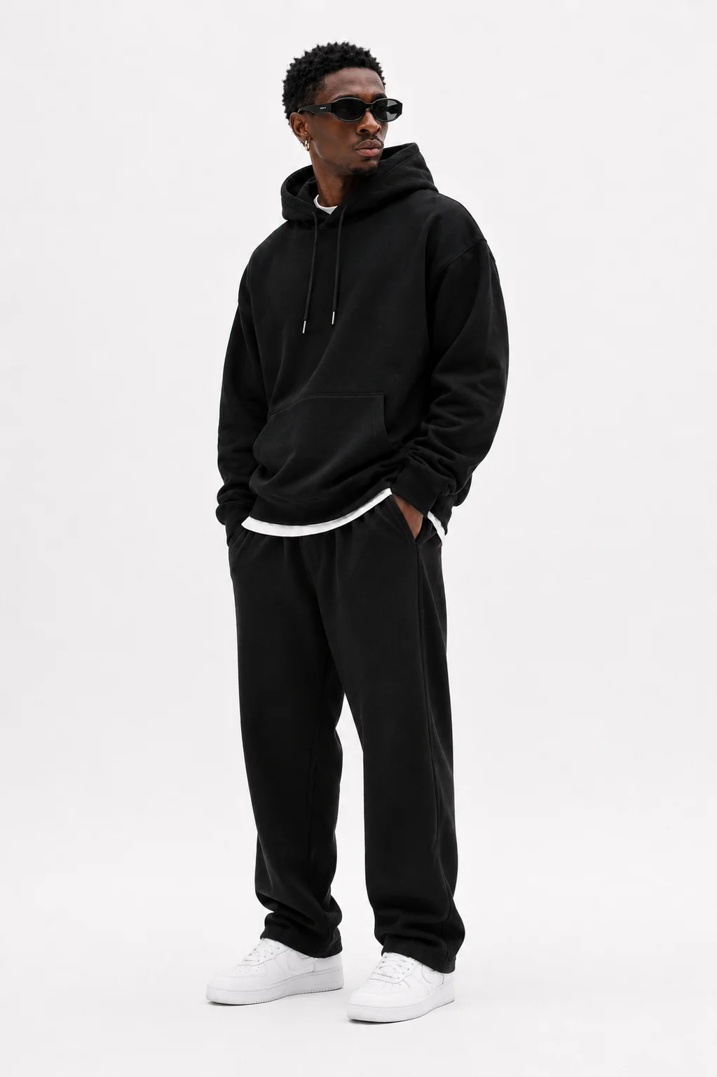 Premium Pullover Black Hoodie Wholesale - Image 2