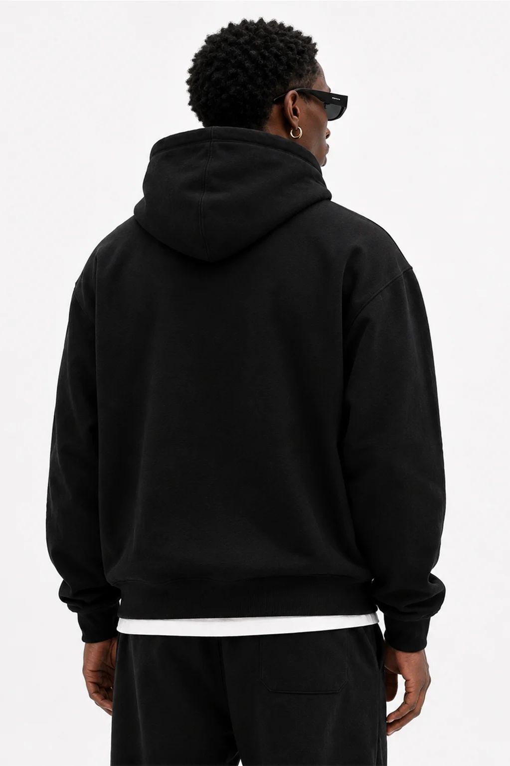 Premium Pullover Black Hoodie Wholesale - Image 4