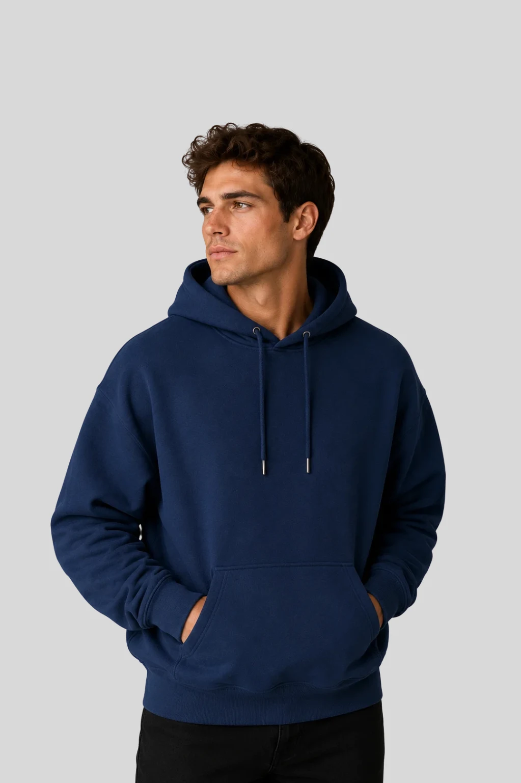 Premium Pullover Navy Hoodie Wholesale