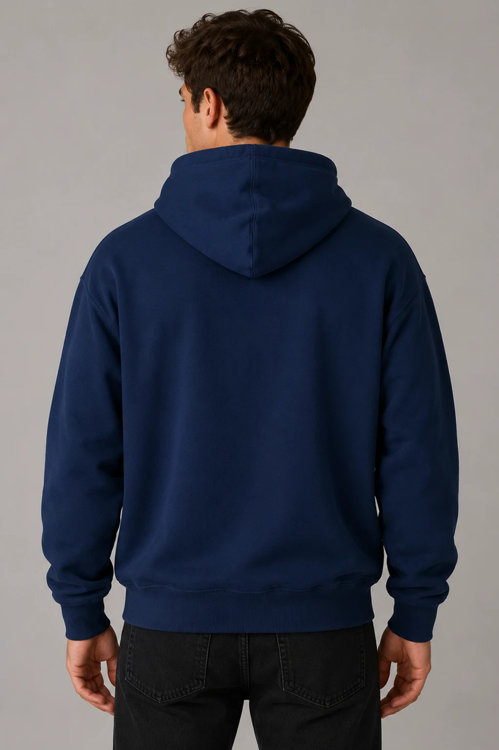 Premium Pullover Navy Hoodie Wholesale - Image 3